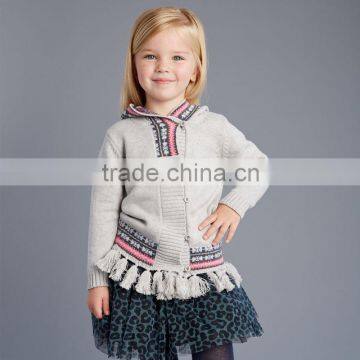 DK0098 dave bella 2015 autumn girls boutique sweater girls cardigan children's fashionable sweater ethnic cardigans