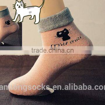 Winter Keep Warm Fashion Thickening Cartoon Terry Sock for Girls and Women photo-4
