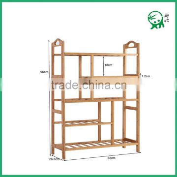 Eco-friendly Bamboo Shoe Rack/Living Room Furniture Corner Shelf