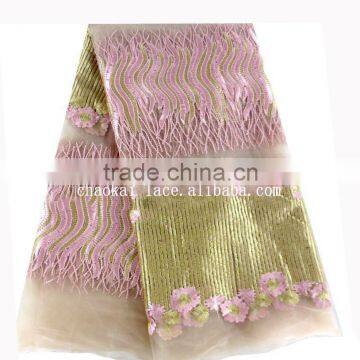 2015african French Net Lace Floral Dress Fabric French Lace Wedding Dress Fabric photo-2