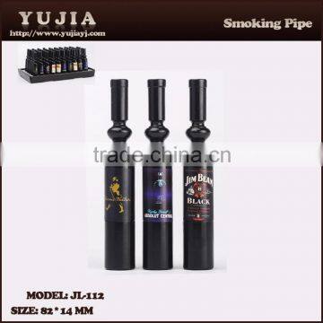 2015 YuJia hot sale good quality mini wine bottle smoking pipe wholesale pipe JL-112