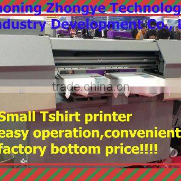 Small and cheap/lowest price T-shirt printer for CE certificate, T shirt textile printing machine, the print width 30*40cm*2