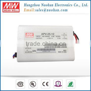 Meanwell 25W Switching Power Constant Voltage 12v led driver 25w led driver