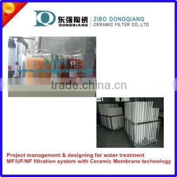 ceramic ultrafiltration filter for concentration of bacteria from fermentation broth