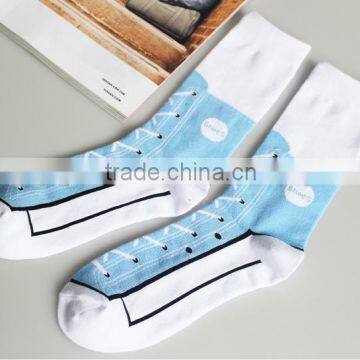 Customized Sports Combed Cotton Silly Sneaker Socks, Crew Silly Sneaker Socks, Make Your Own Socks photo-2