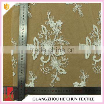 HC-6117-1 Hechun Floral Crochet Patterns Hand Beaded Bridal Lace Fabric photo-5