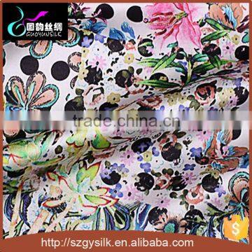 digital silk chiffon floral printed fabric with custom design