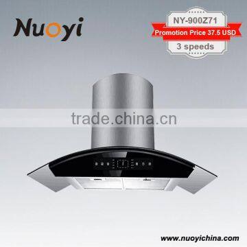 3 Speed sensor touch 90cm mini kitchen range hood with Aluminum filter