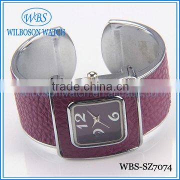 Japan movement leather womens bangle watch manufacturer