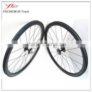 Novatec single speed hub 38mm clincher carbon track bicycle 25mm wide 20H 24H UD matt fixed gear wheels