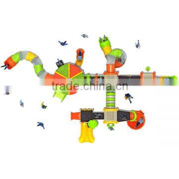 Nature-forest style outdoor playground straight slide with 10 optional site sizes