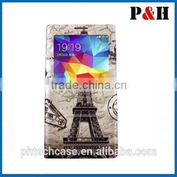 For Samsung GALAXY 9600 S5 Lovely Pattern Leather Case/Flip Wallet Colored Drawing Leather Case for Galaxy I9600 S5 photo-2