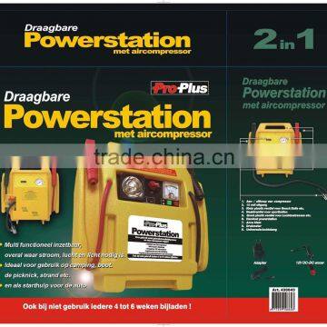 Factory promotion of 12V 17AH 2 in 1 power station(ce/rohs approval)