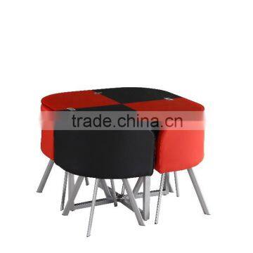 1 Table and 4 Chairs Dining Set Saving More Space photo-2