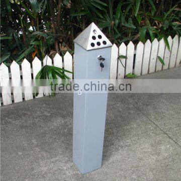 Mild steel and stainless steel ashtray bin metal standing ashtray