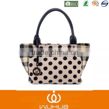 2014 Latest Polka Dot Canvas Tote Bags