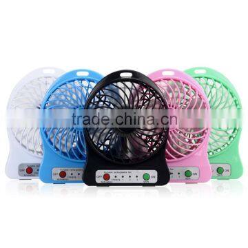 Mini usb fan rechargeable fan plastic cooling fan with 2000Mah lithium battery fan