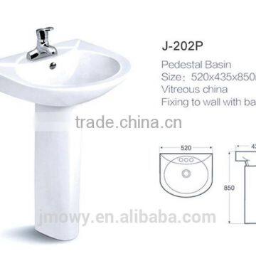 Vitreous china pedestal sink on sale