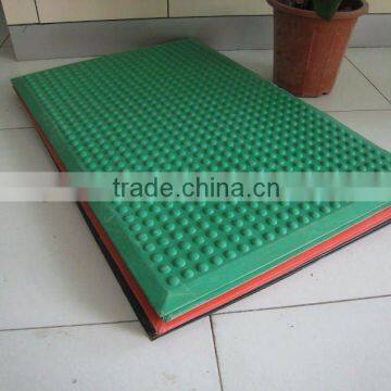 Round Button rubber mat (stable mat)green