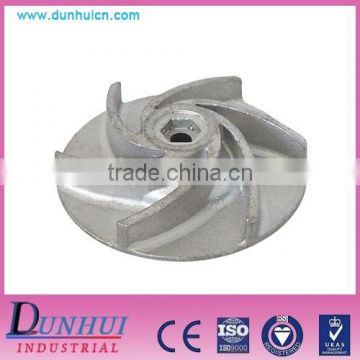 Straight blade impeller produced from investment casting parts