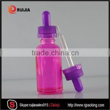 China Supplier e Liquid Pink 30ml Glass Dropper Bottles Childproof e Liquid Bottle photo-3