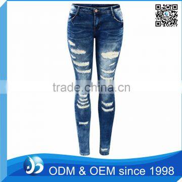 Custom Destroyed Butt Lift Jeans Sexy Woman Jeans