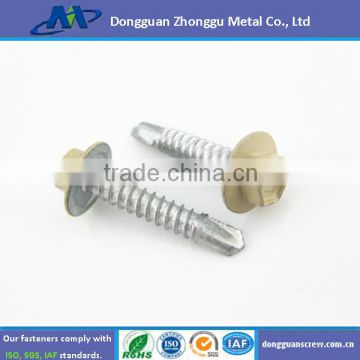 hex washer flange head self drilling screw