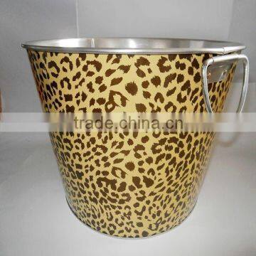 Big customized tinplate trash can