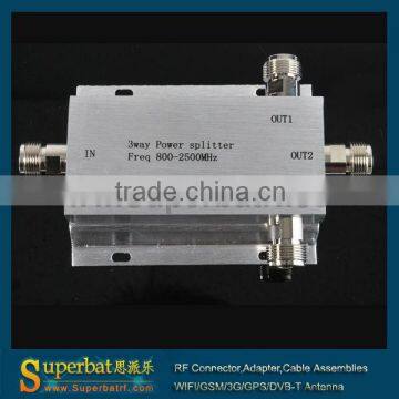 800-2500MHz 3-way Power Divider N female connector