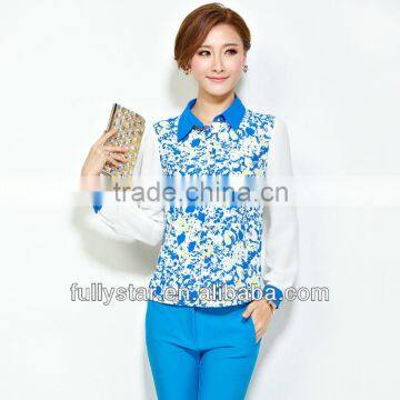 2016 shirt blue chiffon long polo custom t shirt