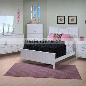 05-025 Santa Barbara White Panel Bed , white bed ,Children white bed