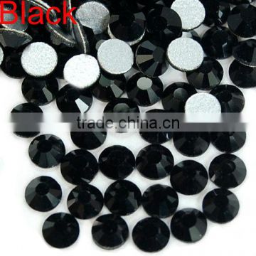 Black Non hotfix crystal rhinestone Flatback Rhinestone SS4-SS40