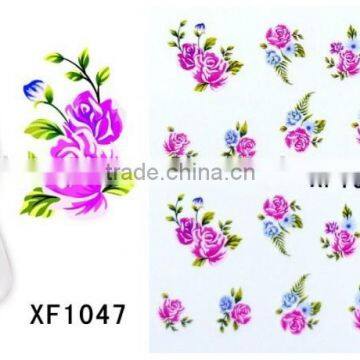 Water Flowers Transfer WRAPS STICKERS Polish Foils Decals Nail Art Tips Decoration Hot