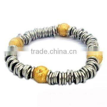 Jump rings gold beads design bracelets china factory 316l stainless steel jewelry discount stainless steel jewelry (LB3194)