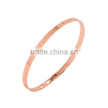 Memories Bangles With Customize Design Word 'FOREVER FAMILY' With 4mm/7mm Width photo-2