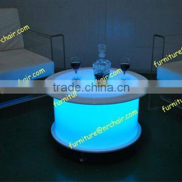 Rechargeable LED Light Up Glow Coffee Table For Commercial Hotel Home use