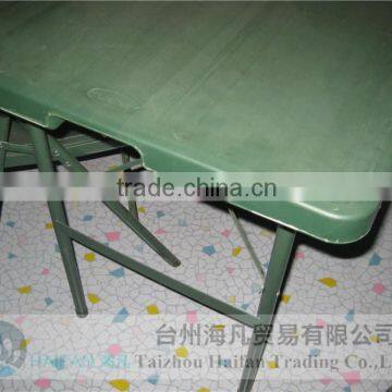 Durable 122cmadjustable Green Troop Plastic Folding Dining Table and Chair With Lock/high Quality Plastic Dining Table for Troop photo-3