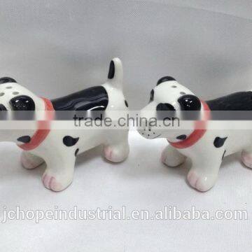 Spotted Dog Ceramic Salt and Pepper Shakers Set of 2
