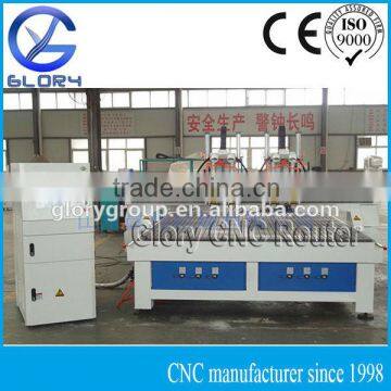 High Working Efficiency Double Head Four Spindles CNC Router