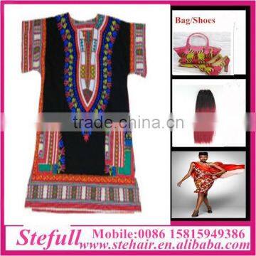 Stefull african wax print high quality 100% cotton african batik dresses