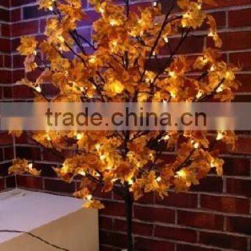 battery operate table autumn maple leaf tree with ultra birght led for party