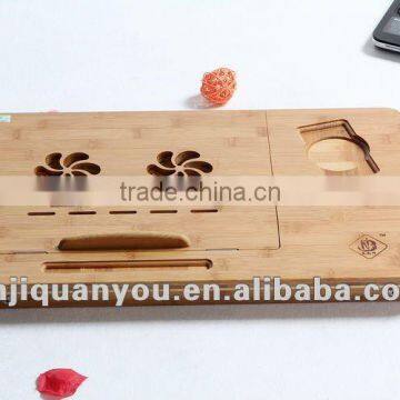 unique design portable bamboo table for notebook