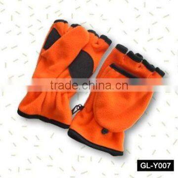 unisex adult polar fleece fingerless glove with flap