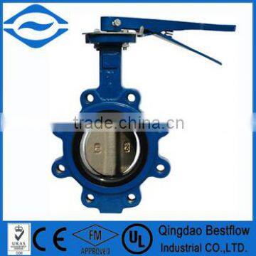 Cast iron middle line lug type butterfly valve