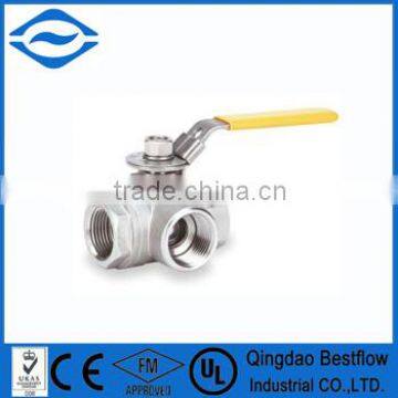 Stainless steel ball valve with locking handle