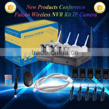 720P Outdoor Wireless WIFI Bullet IP Camera With Router 4 CH NVR KIT photo-2