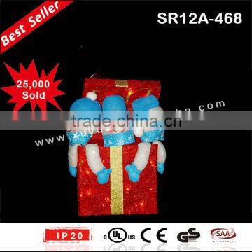 Light up LED Christmas gift box with light