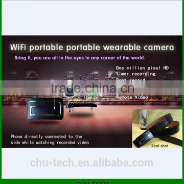 HD 720P leather belt wifi camera