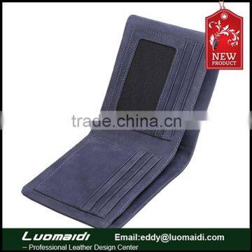 handmade top layer of cowhide leather vintage nubuck men wallet, customize RFID blocking/logo/color men leather wallet