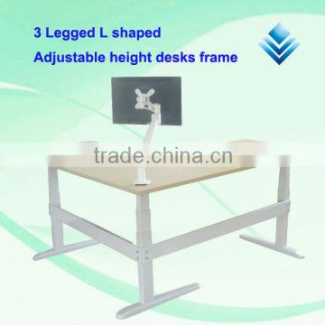 Three legged height adjustable executive Desk